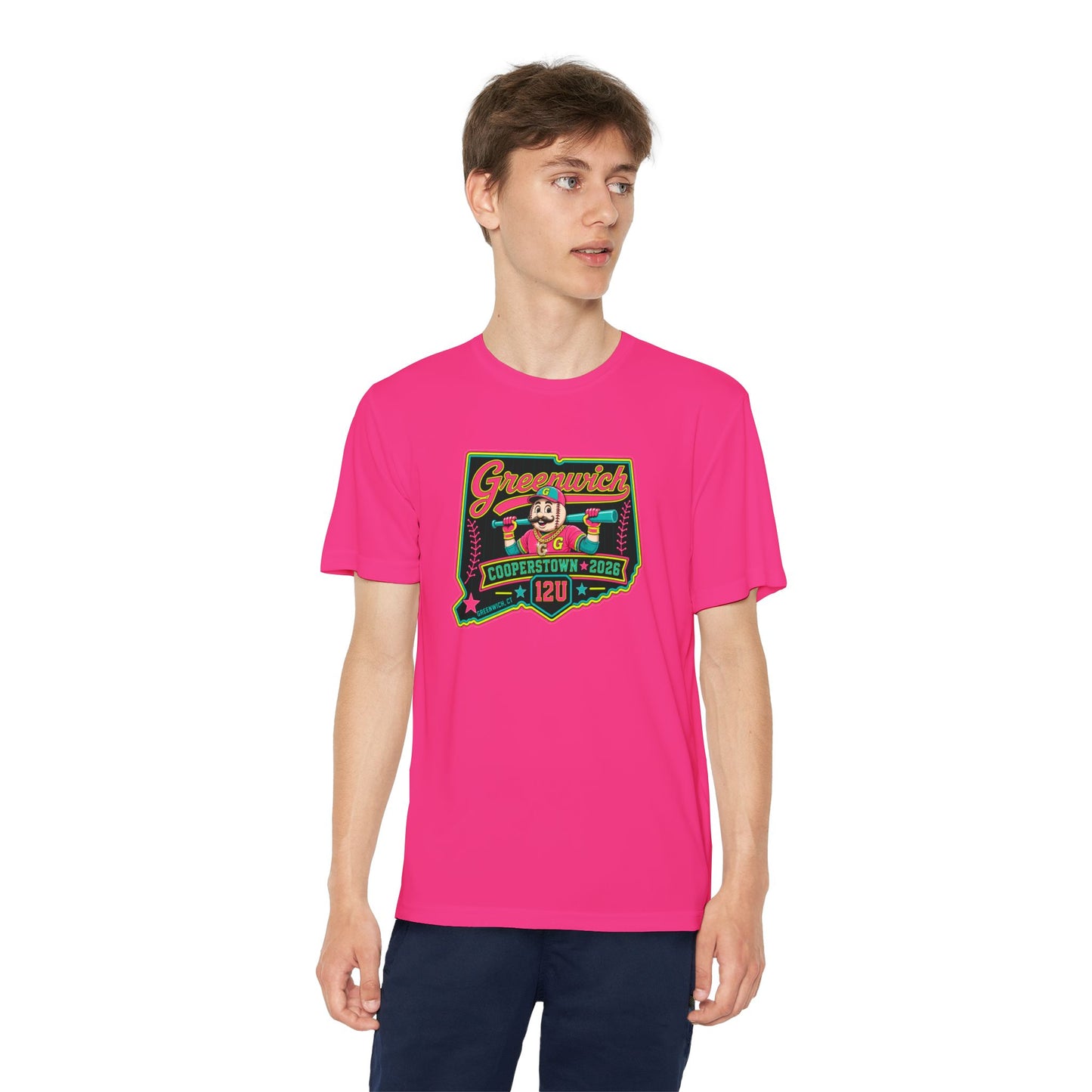 Greenwich Cooperstown Drippy Pin Performance Youth Competitor Tee