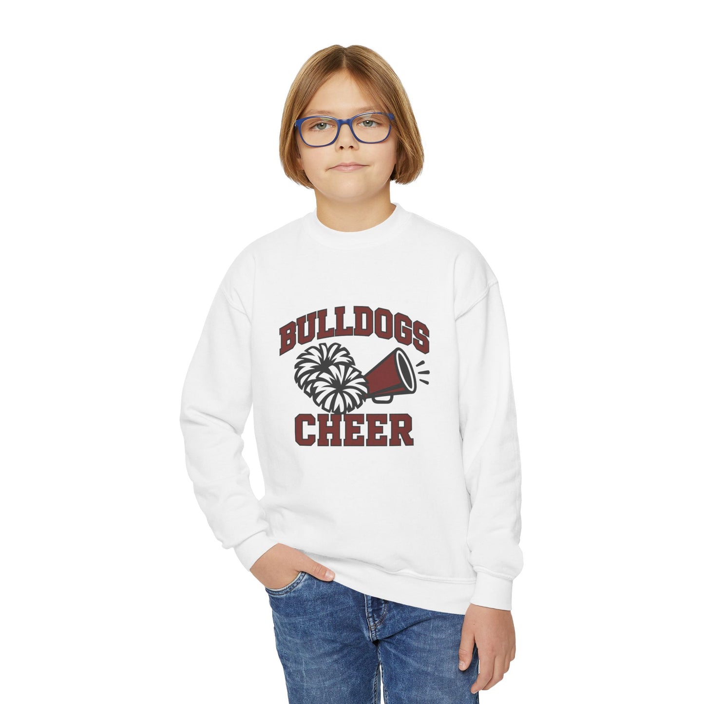 Bulldogs Cheer Youth Crewneck Sweatshirt