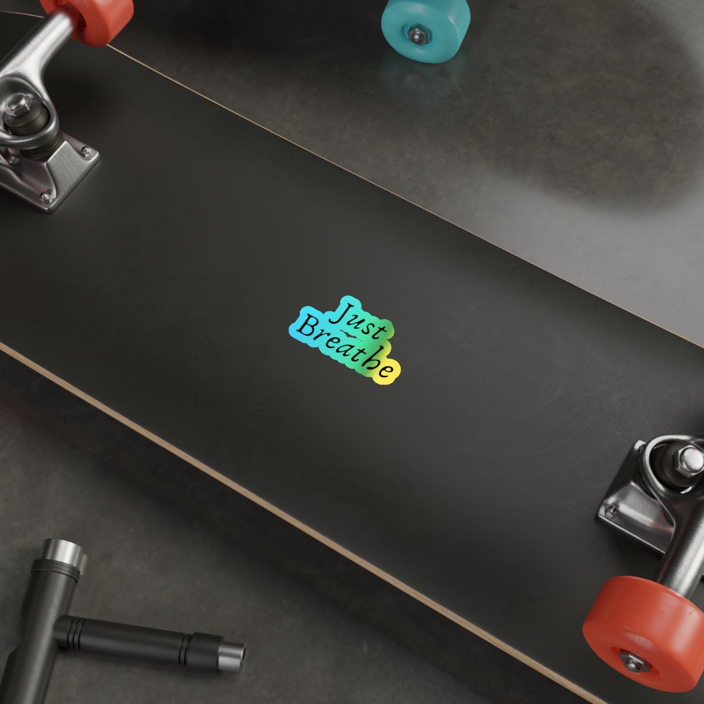 Just Breath, Yoga Meditation Stickers, Pearl Jam Holographic Die-cut Stickers