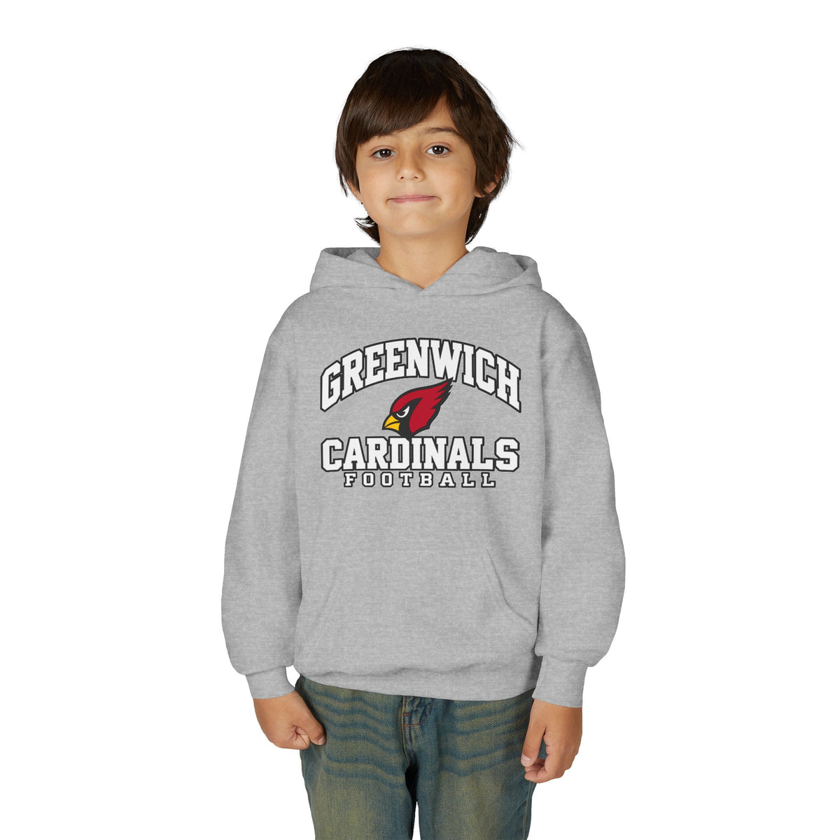 Greenwich Cardinals Football Youth Hoodie