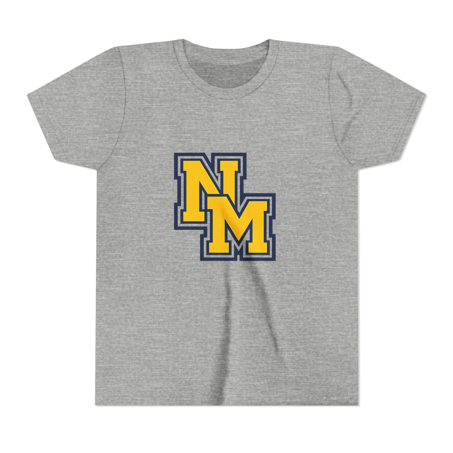 Youth Tee — Yellow NM Logo School Spirit T-Shirt