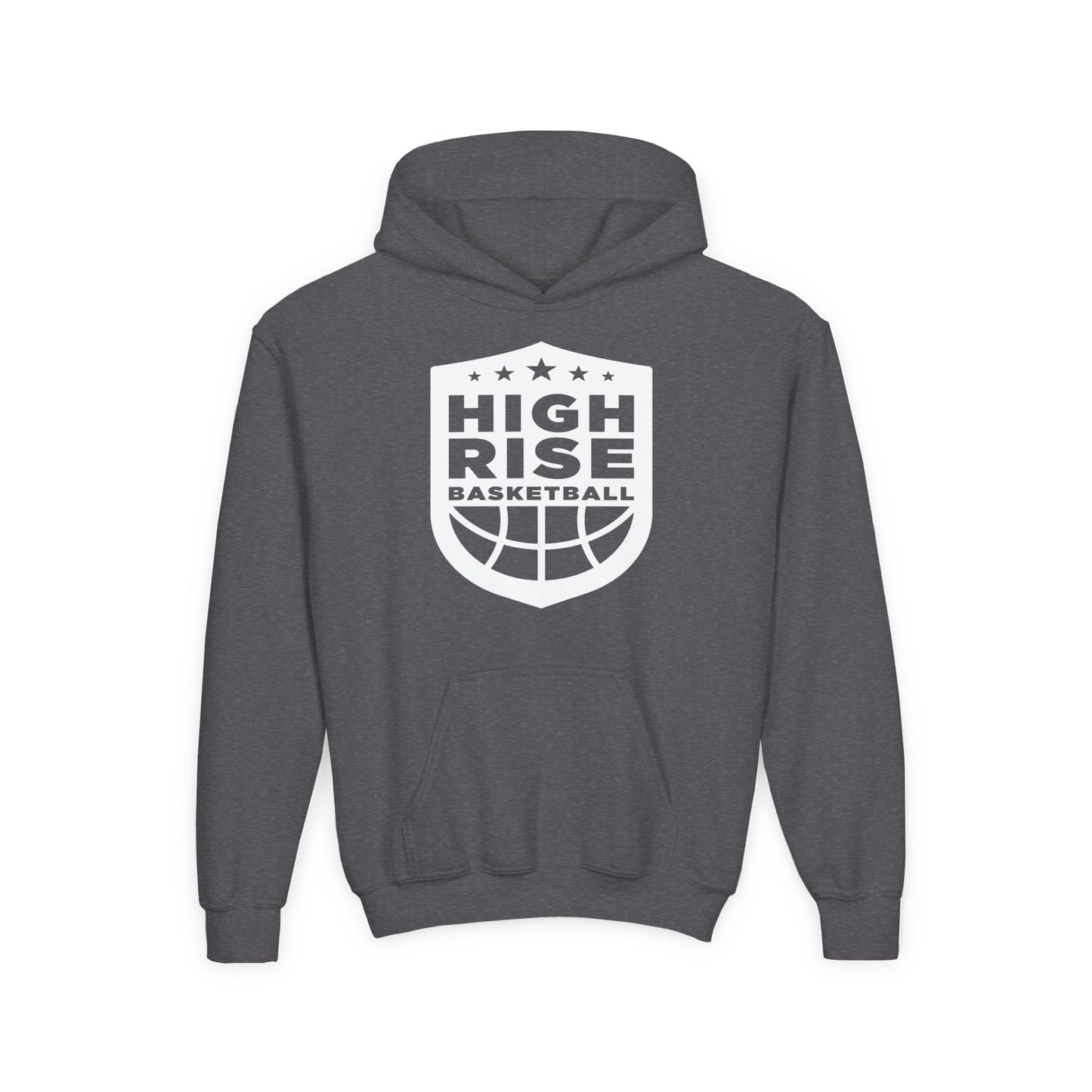 High Rise Basketball Youth Hoodie | Trendy Sportswear for Young Athletes | Perfect for Practice, Games, and Casual Wear