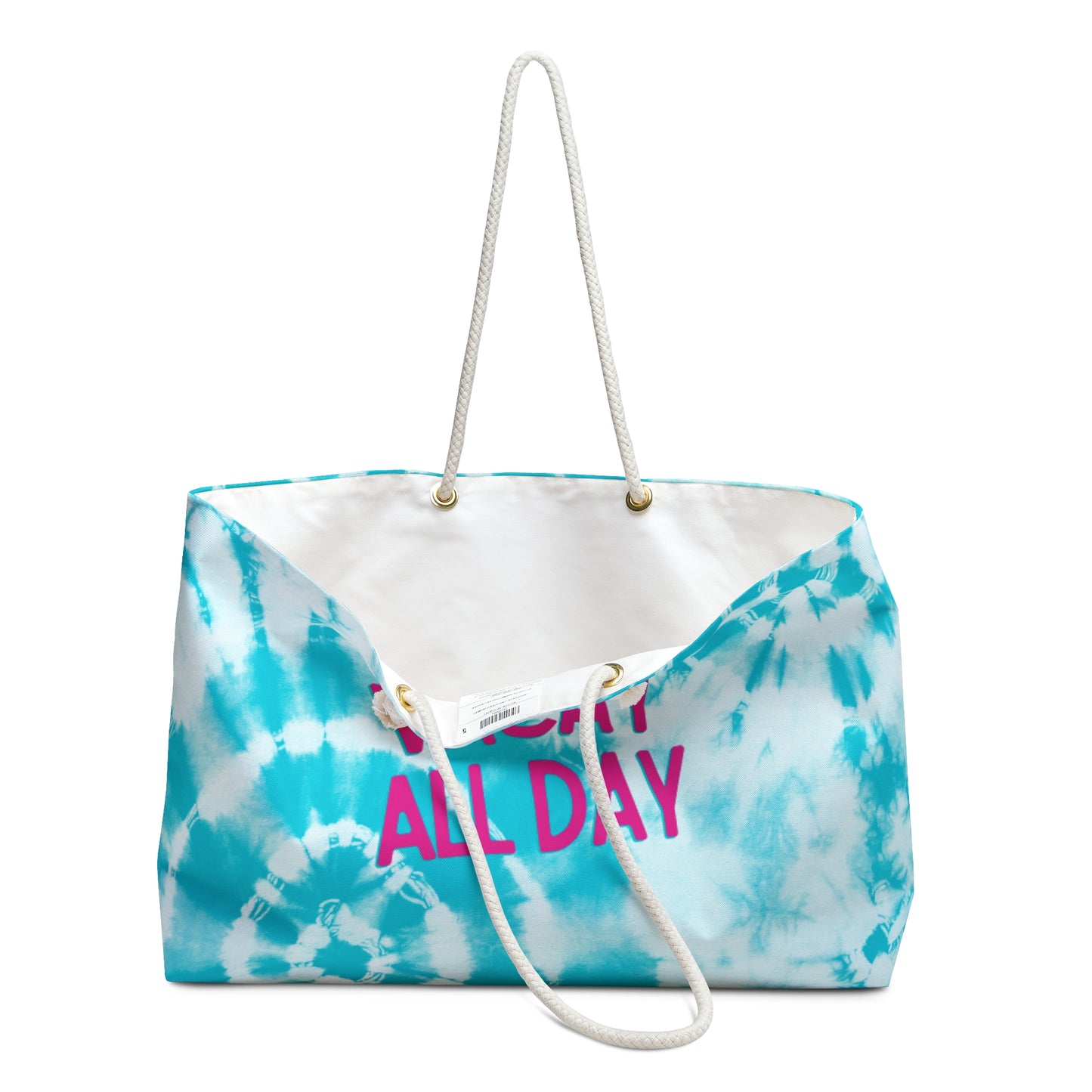 Vacay All Day Oversized Beach Bag, Vacation Beach Bag, Vacay All Day Overnight Bag, Bachelorette party gift, Birthday gift, Beach Lover Gift