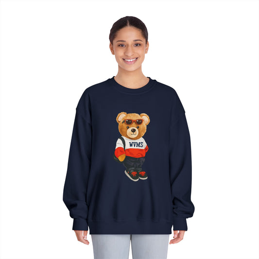 Welsh Valley Casual Bear Graphic Crewneck Sweatshirt