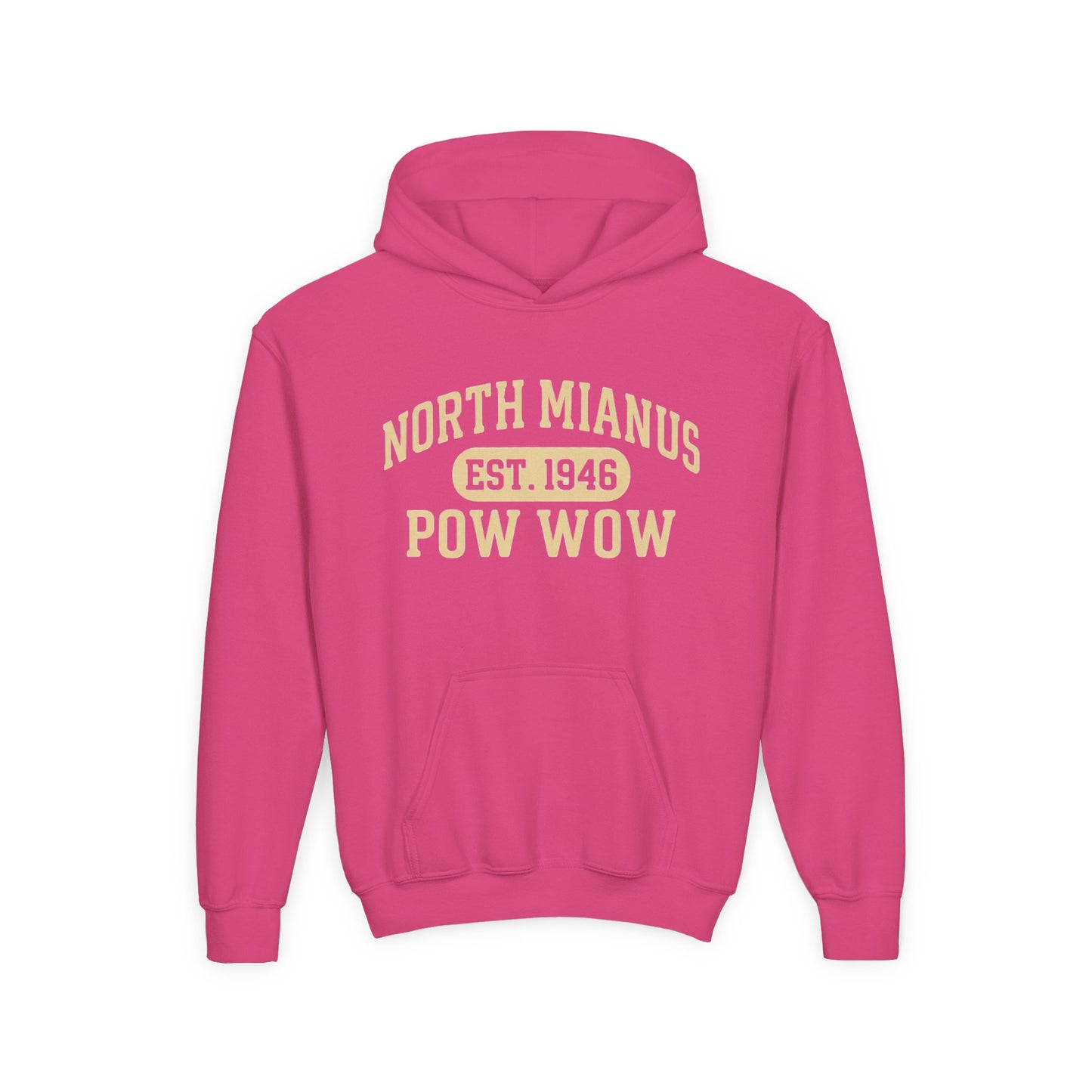 North Mianus Pow Wow Youth Hoodie — Est. 1948 School Spirit Sweatshirt