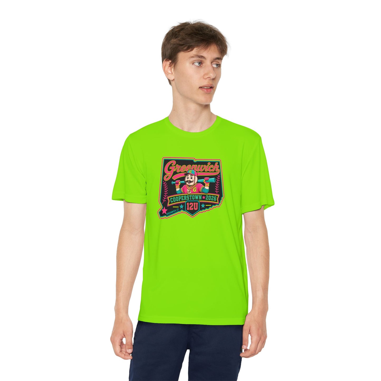 Greenwich Cooperstown Drippy Pin Performance Youth Competitor Tee