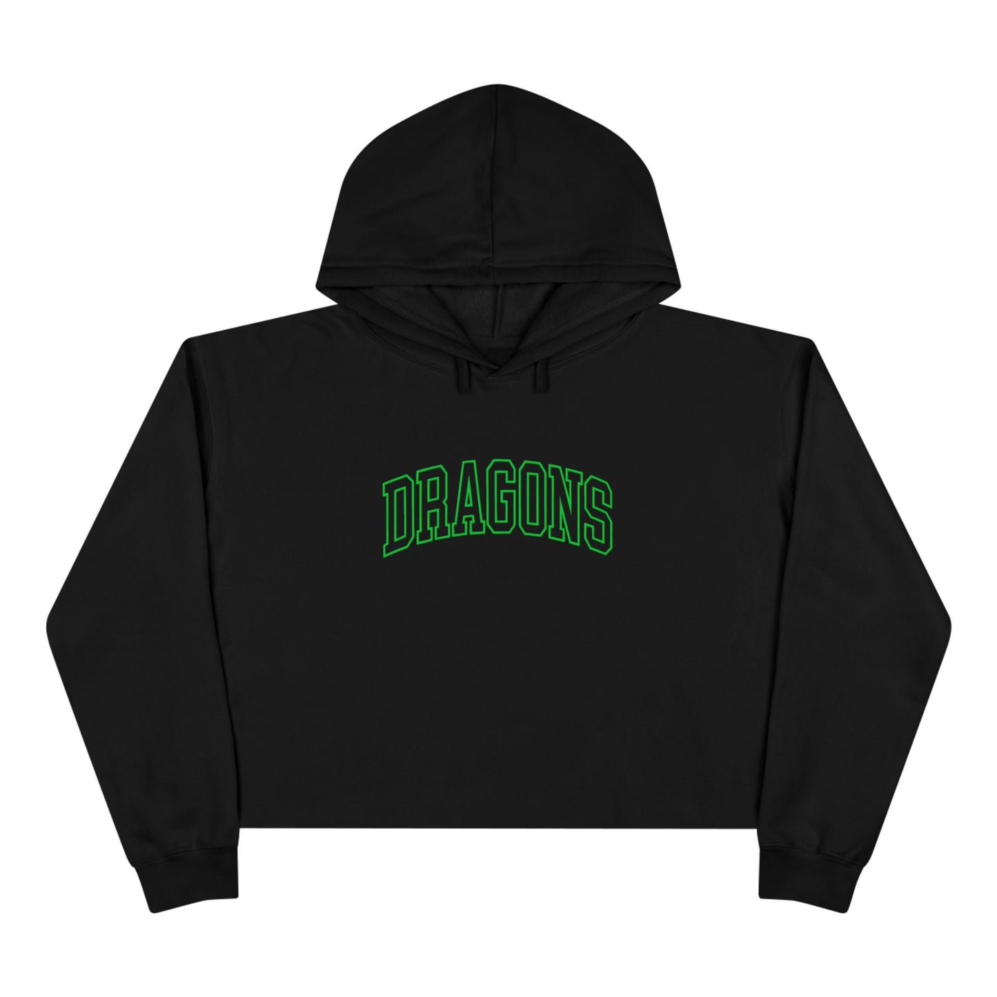 Welsh Valley Dragons Graphic Crop Hoodie for Trendy Young Adults