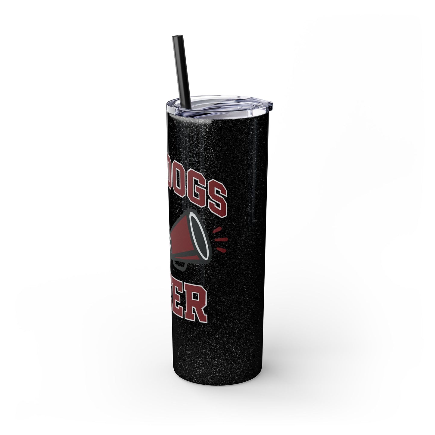Bulldogs Cheer Skinny Tumbler with Straw, 20oz