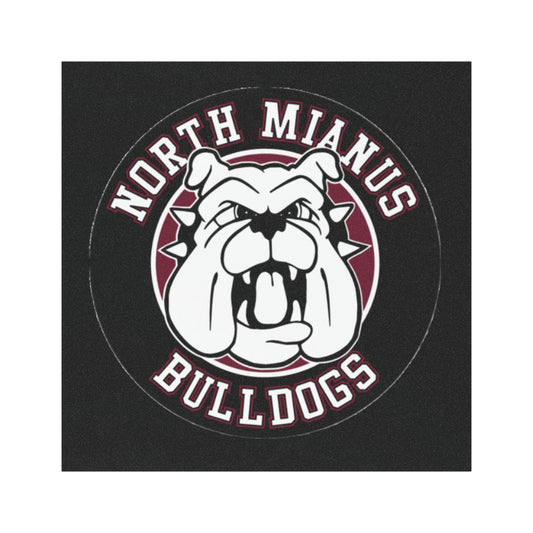 North Mianus Bulldogs Car Magnet - Personalized Auto Decor, Sports Team Fan Gear, Vehicle Accessories, Car Stickers