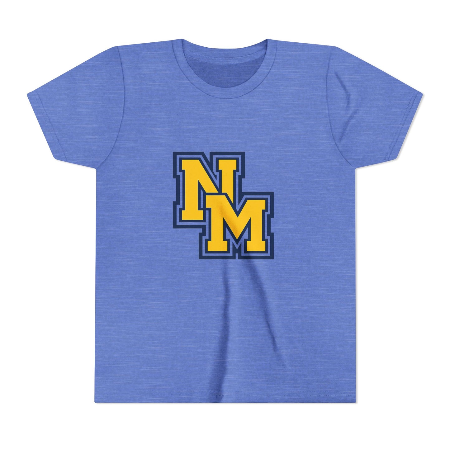 Youth Tee — Yellow NM Logo School Spirit T-Shirt