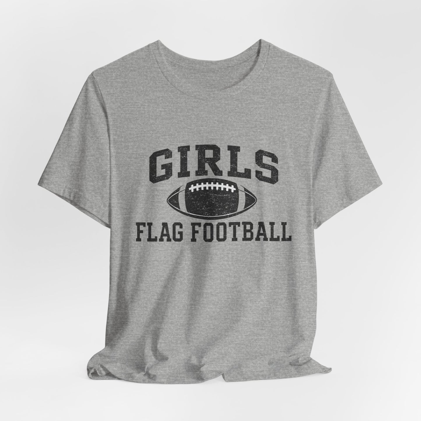 Girls Flag Football Tee — Athletic Football Graphic Shirt