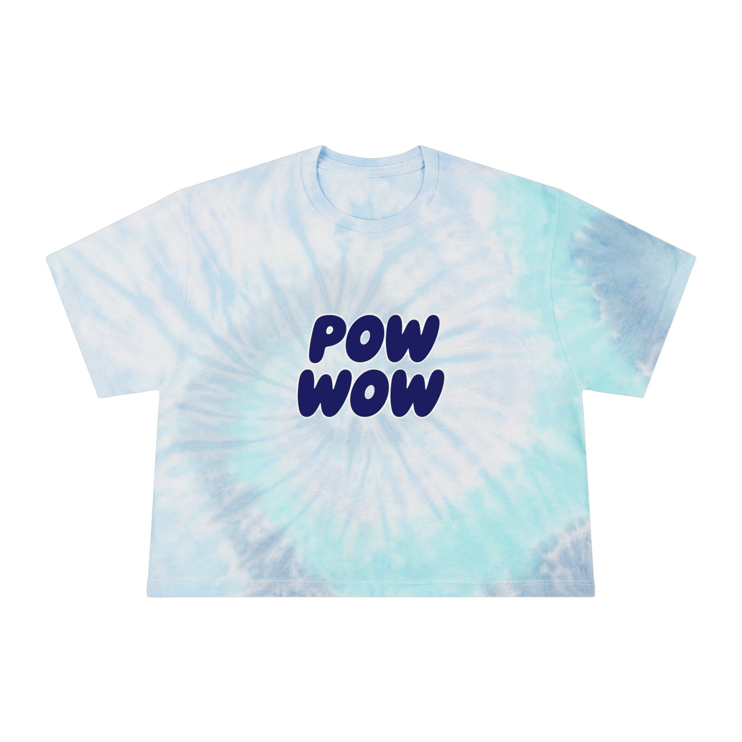North Mianus Pow Wow ADULT Tie-Dye Crop Tee available in size XS for kids