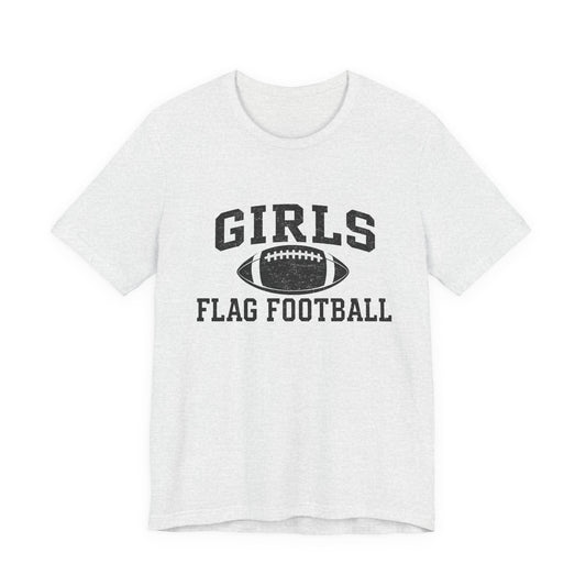Girls Flag Football Tee — Athletic Football Graphic Shirt