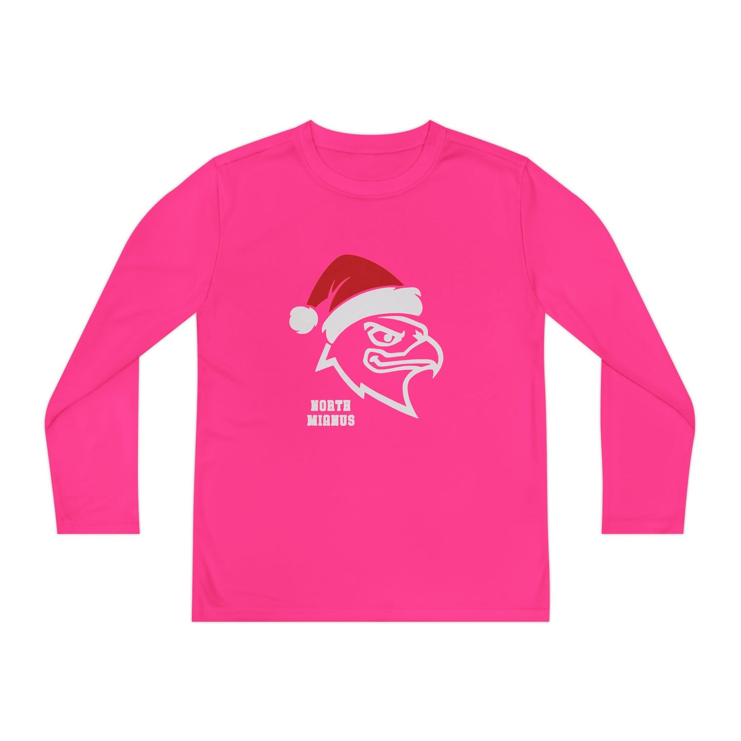 Santa Hawk Youth Long Sleeve Tee (Holiday Team Shirt)