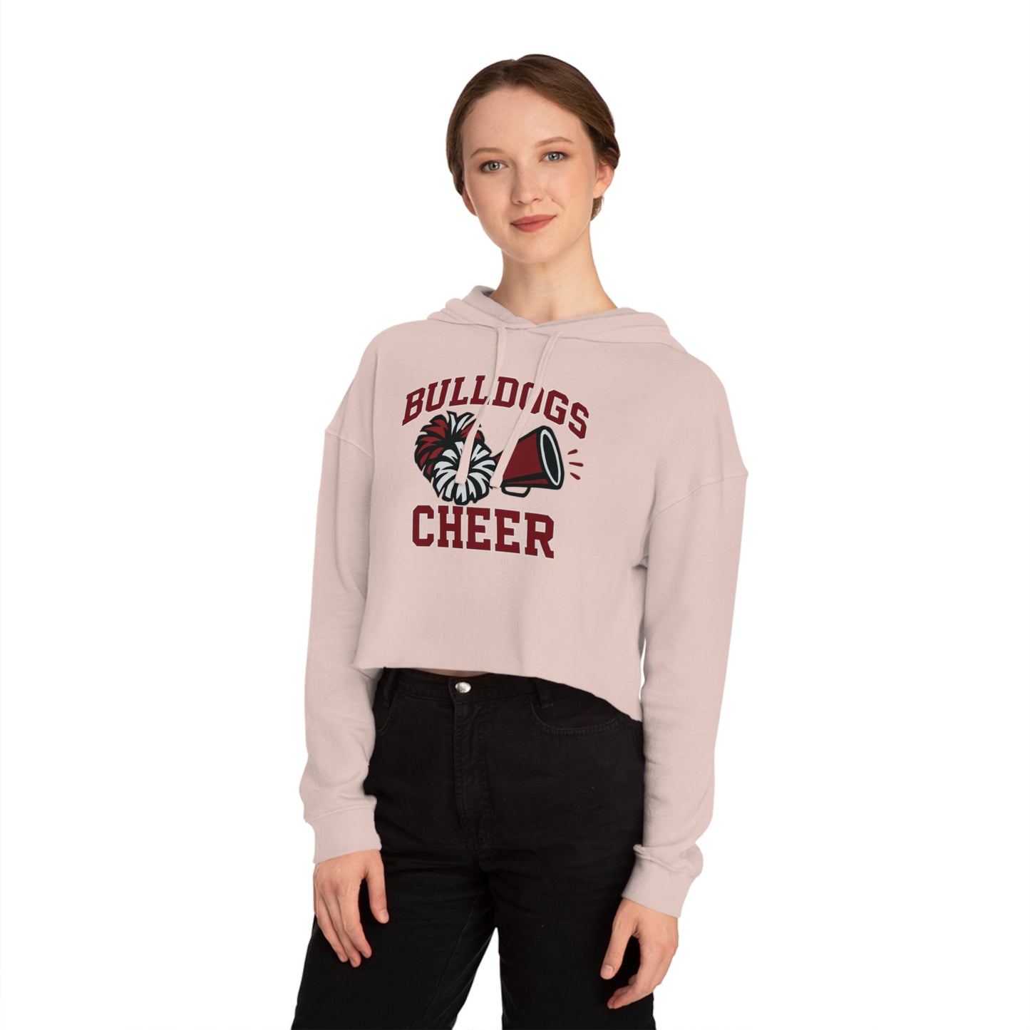 Bulldogs Cheer Crop ADULT Sweatshirt