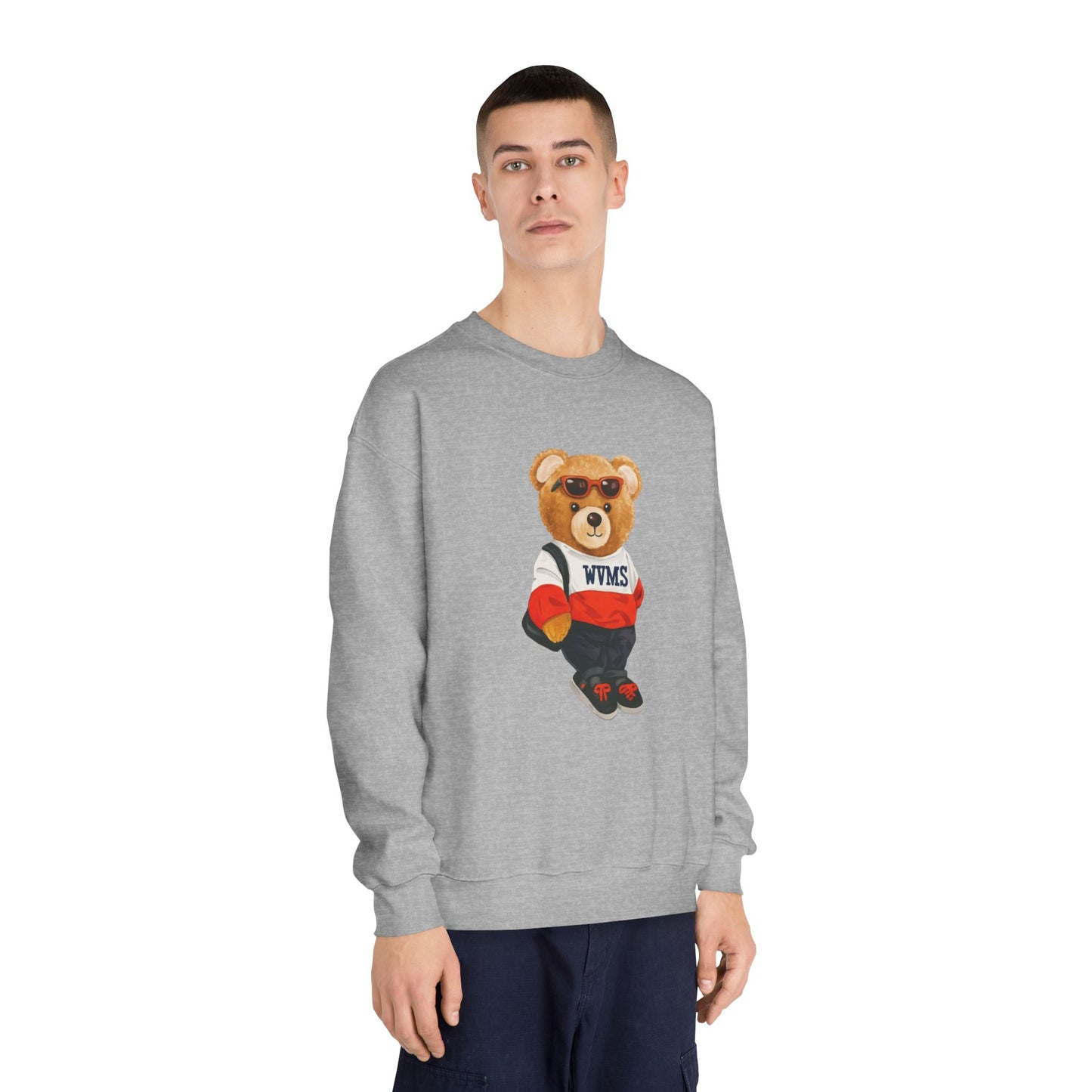 Welsh Valley Casual Bear Graphic Crewneck Sweatshirt