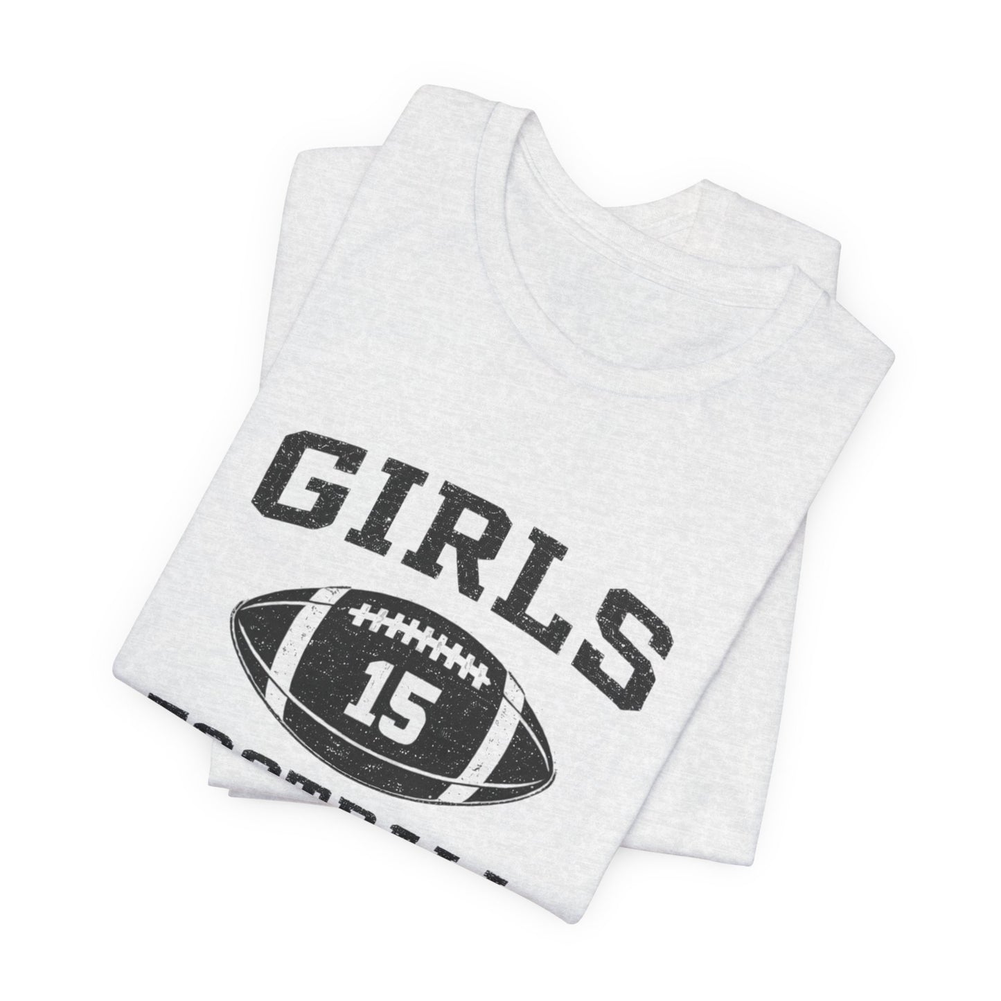Girls Football Tee — 'Girls 15' Vintage Football Jersey Shirt Jennifer Aniston Friends