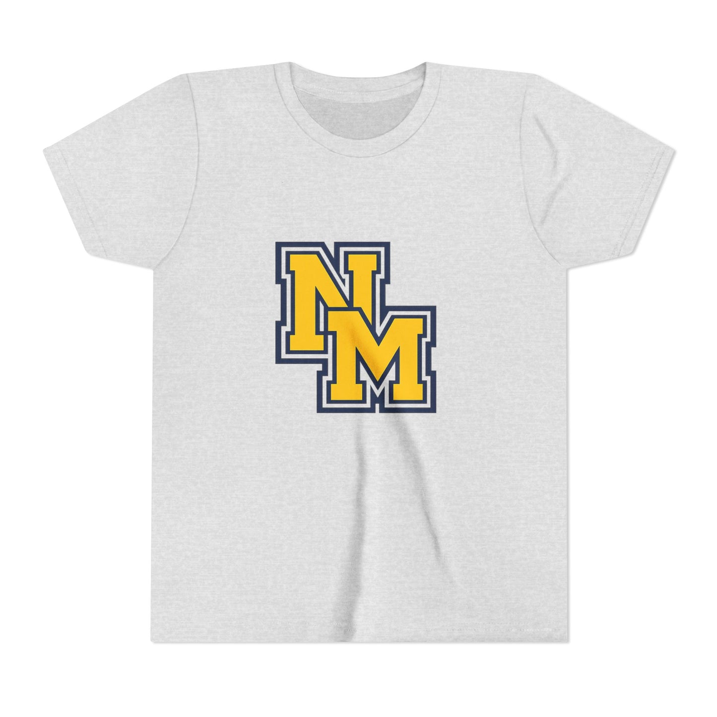 Youth Tee — Yellow NM Logo School Spirit T-Shirt