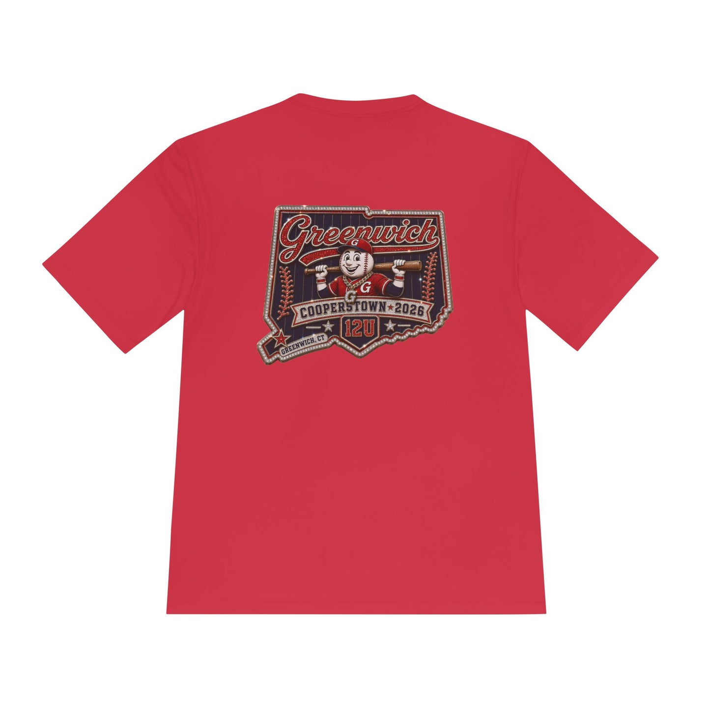Greenwich Cooperstown Swoosh Performance ADULT SIZE Moisture-Wicking Shirt