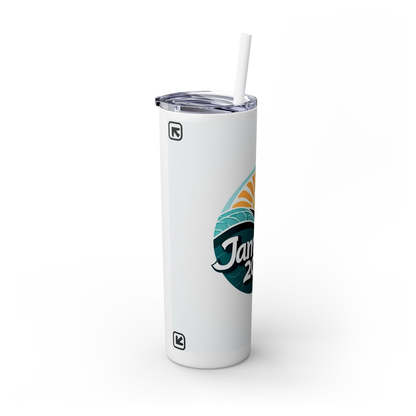 Jamaica 2025 Skinny Tumbler with Straw - 20oz Travel Drinkware