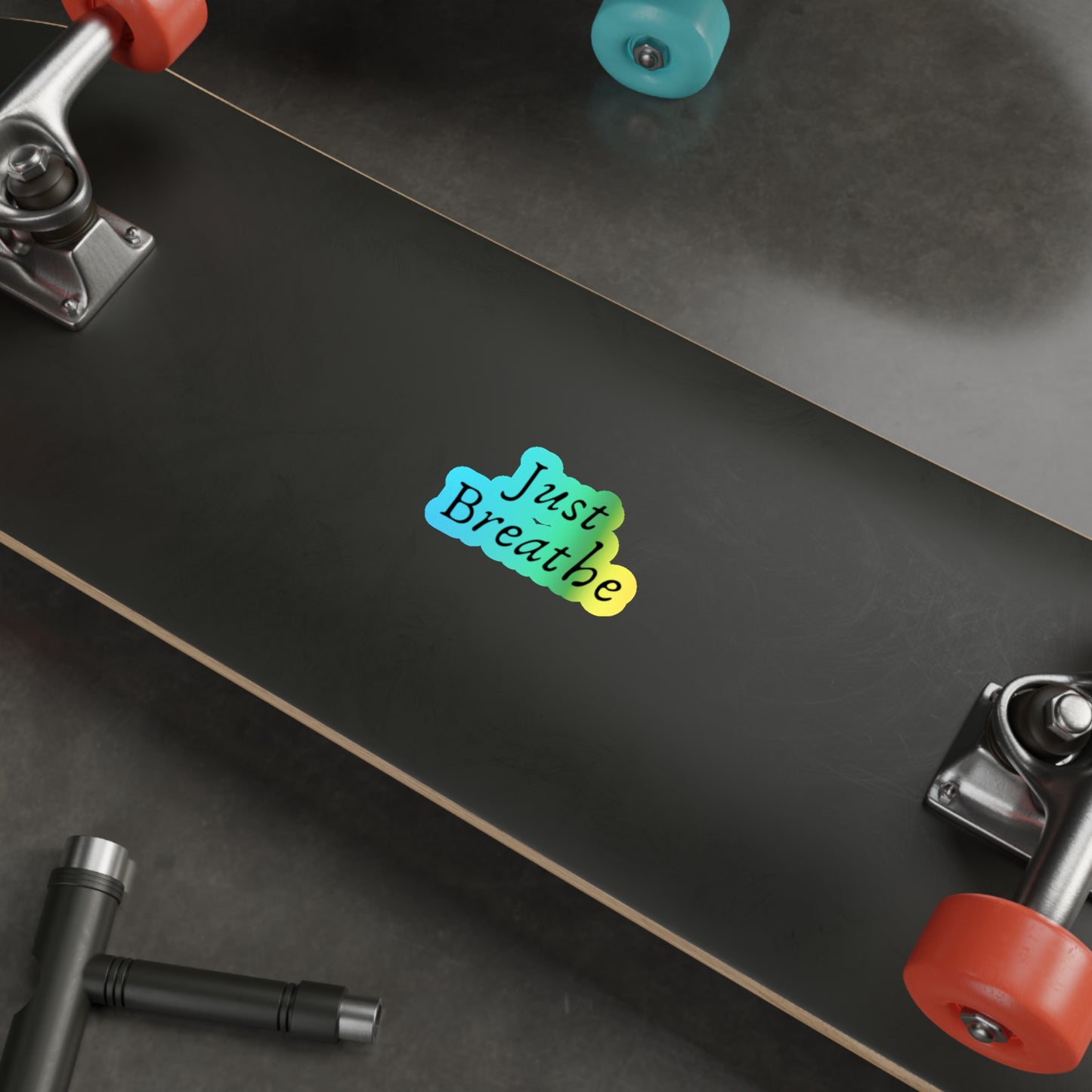 Just Breath, Yoga Meditation Stickers, Pearl Jam Holographic Die-cut Stickers