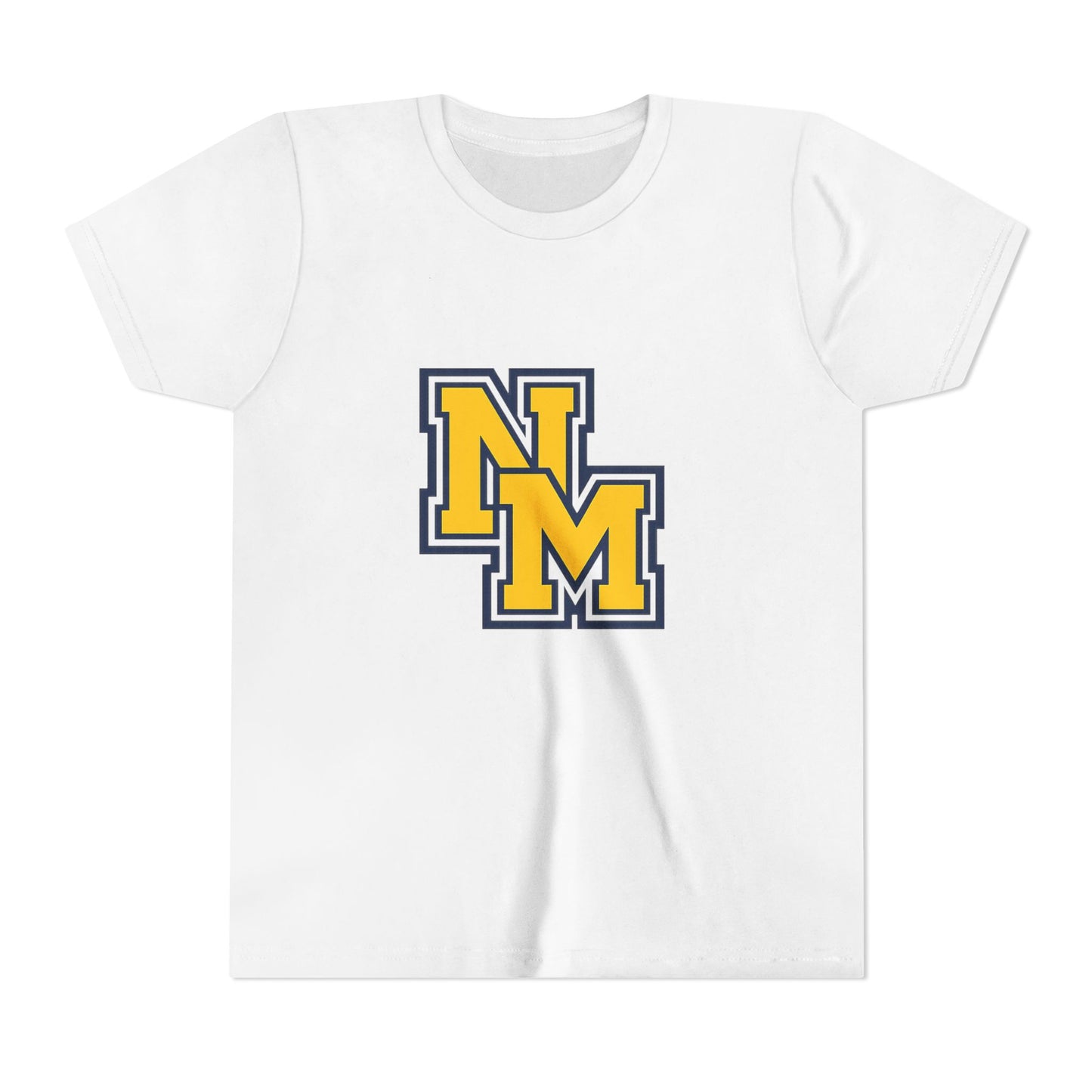 Youth Tee — Yellow NM Logo School Spirit T-Shirt