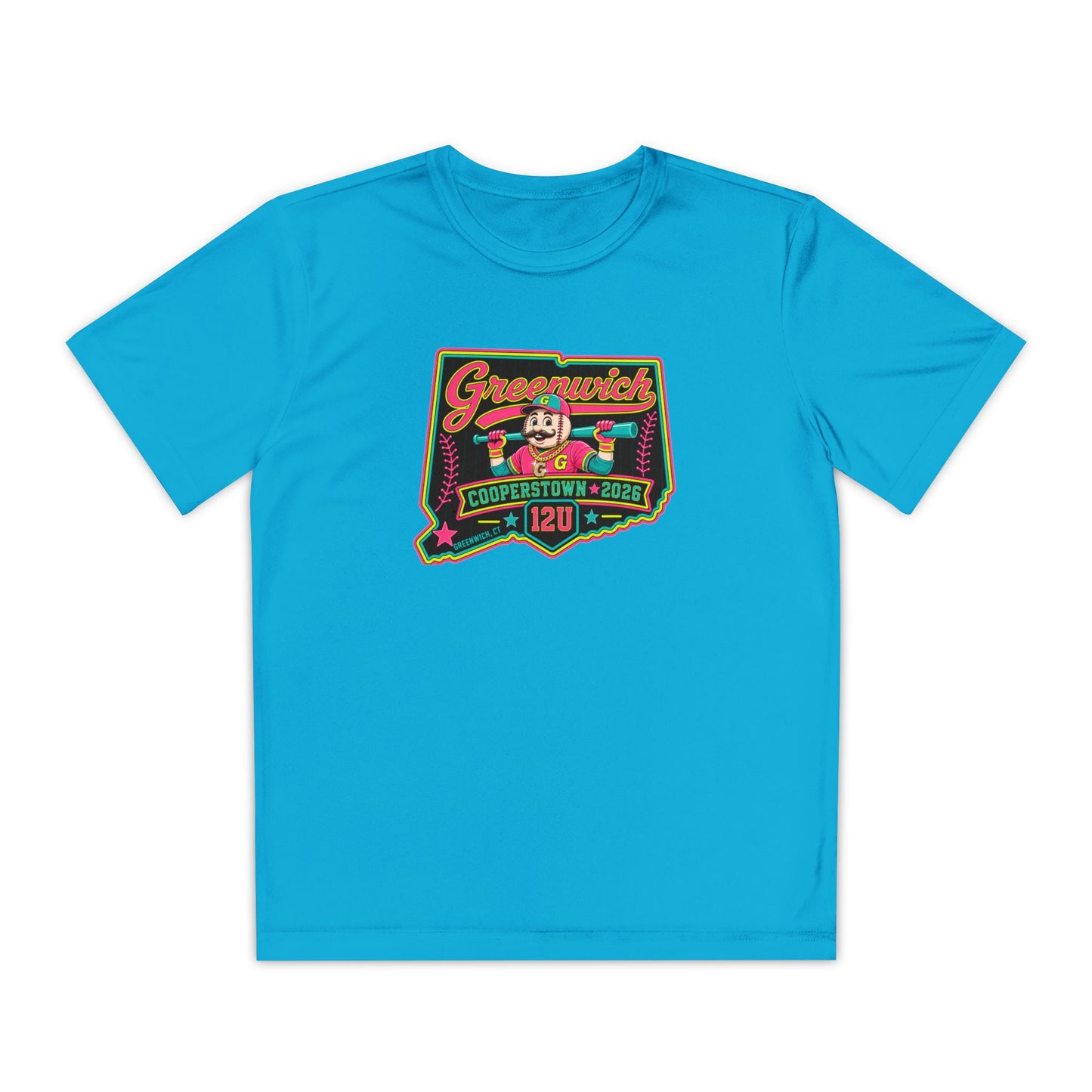 Greenwich Cooperstown Drippy Pin Performance Youth Competitor Tee