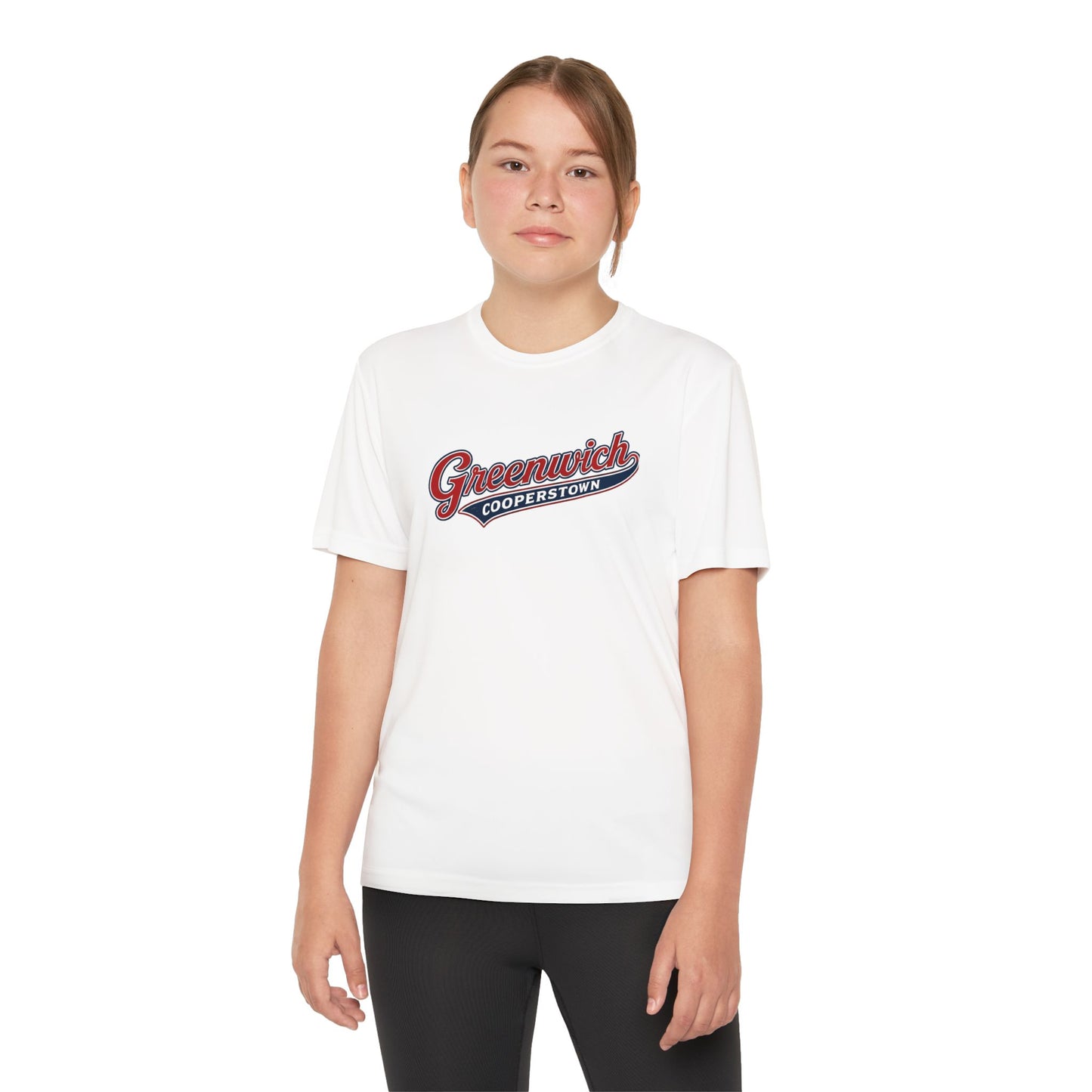 Greenwich Cooperstown Swoosh Original Pin Performance Youth Competitor Tee