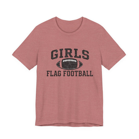 Girls Flag Football Tee — Athletic Football Graphic Shirt