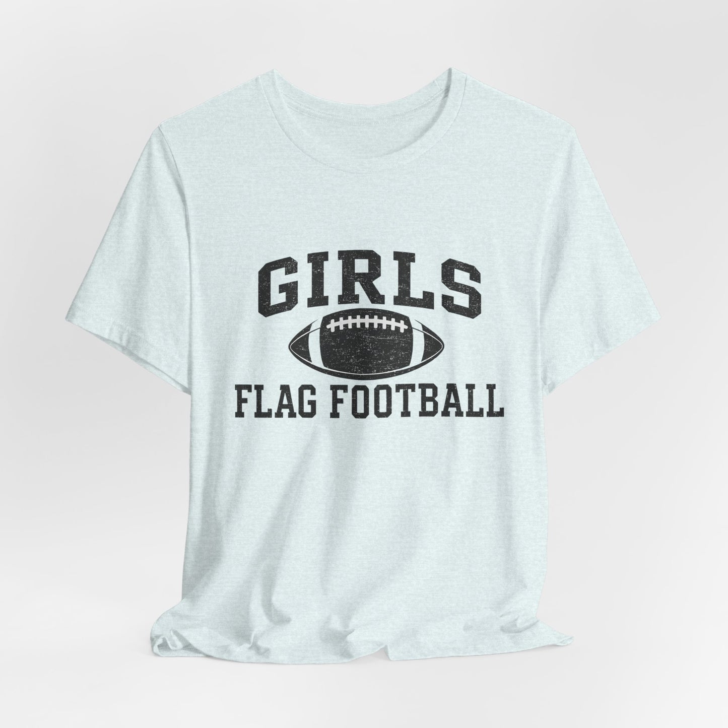 Girls Flag Football Tee — Athletic Football Graphic Shirt