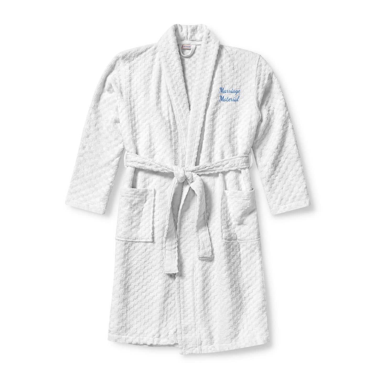 Embroidered Terry Shawl Robe – Personalized Spa Bathrobe