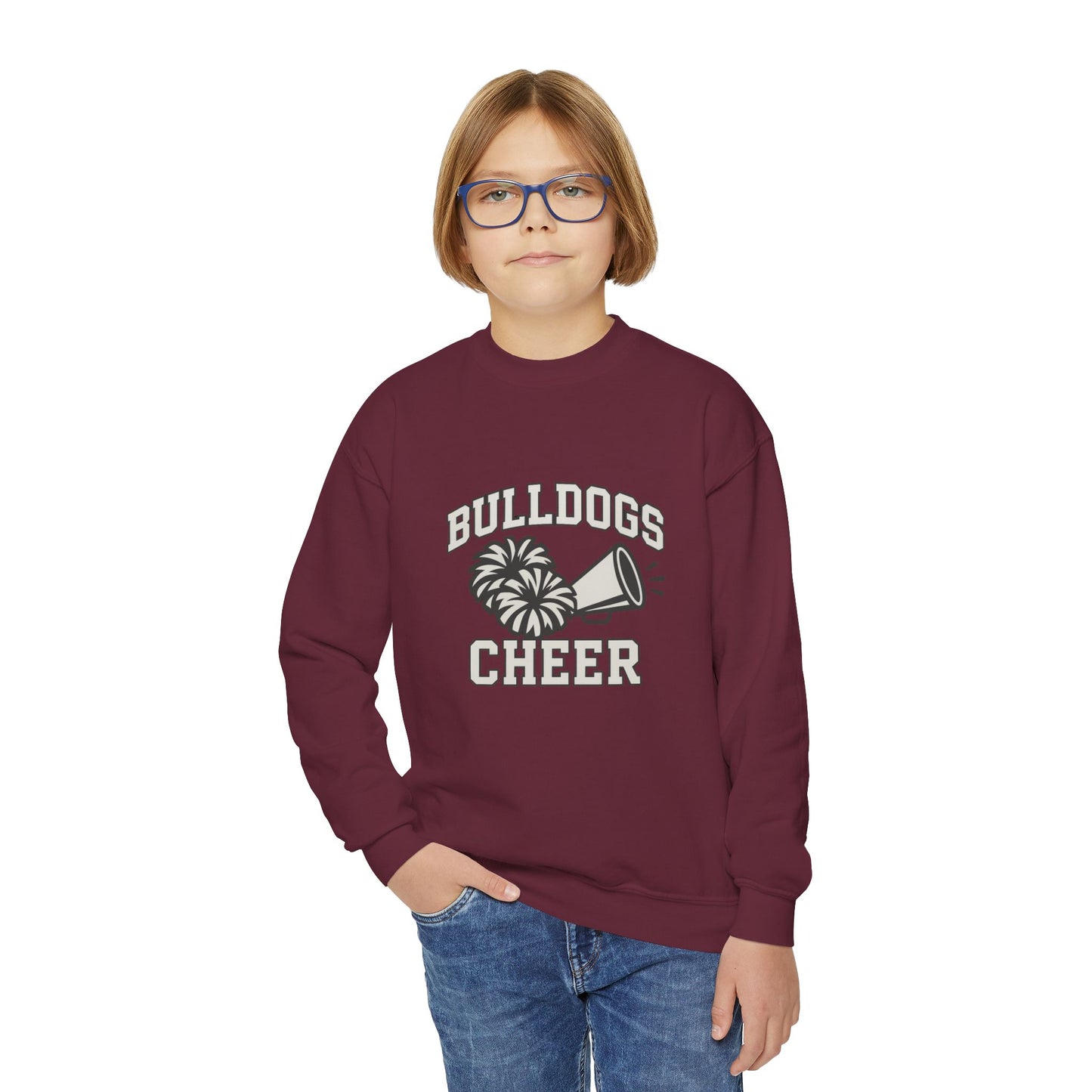 Bulldogs Cheer Youth Crewneck Sweatshirt