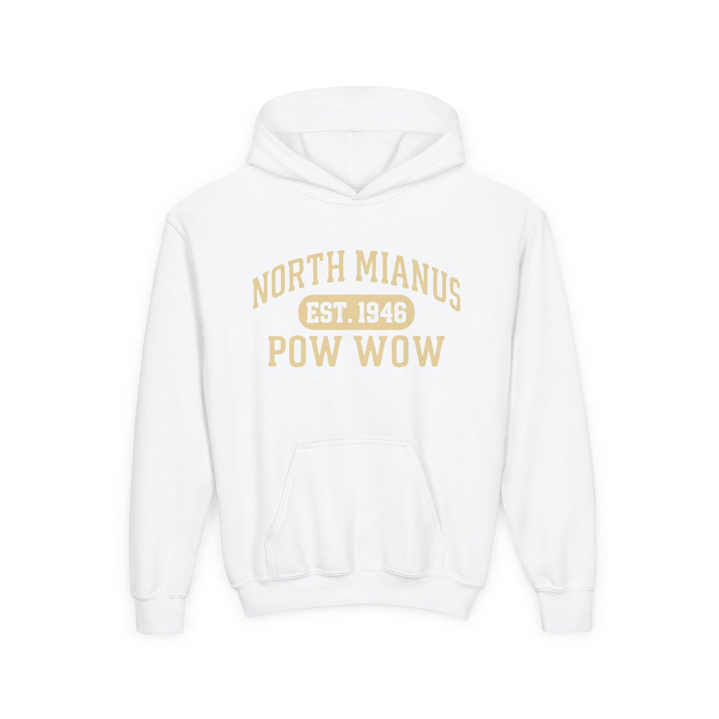 North Mianus Pow Wow Youth Hoodie — Est. 1948 School Spirit Sweatshirt