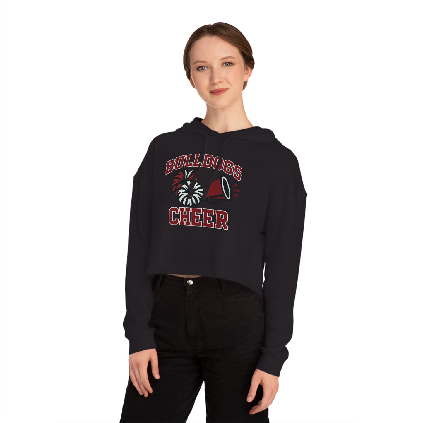 Bulldogs Cheer Crop ADULT Sweatshirt