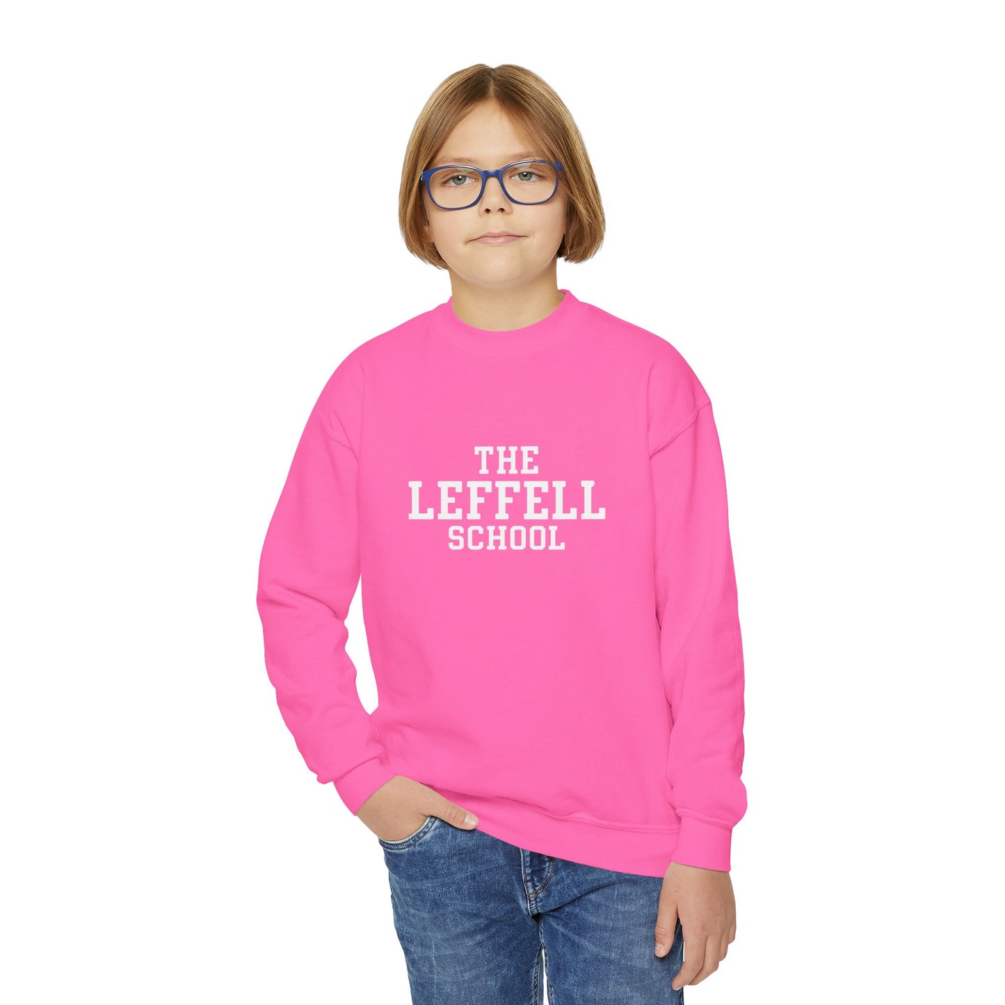 The Leffell School Collegiate Collection Youth Crewneck Sweatshirt