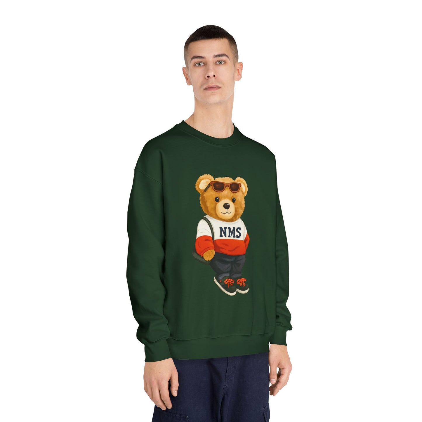 NMS Casual Bear Graphic Crewneck Sweatshirt ADULT
