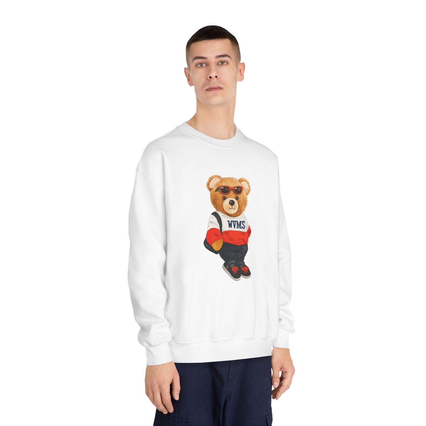 Welsh Valley Casual Bear Graphic Crewneck Sweatshirt