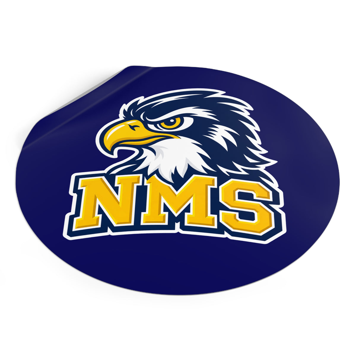 North Mianus Hawks Circle Sticker