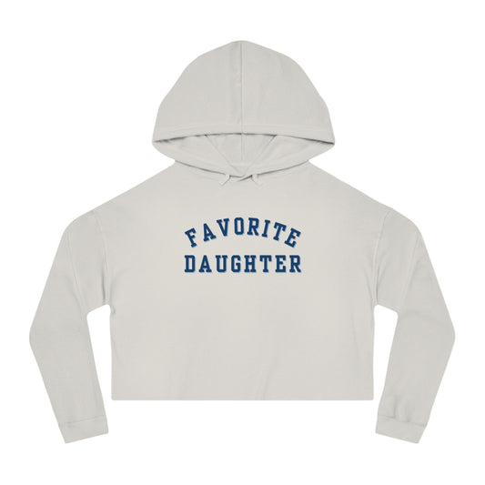 Favorite Daughter Cropped Hoodie, Gift for Daughter, Favorite Daughter Crop Top, Daughter Tie Dye Womens Cropped Hooded Sweatshirt
