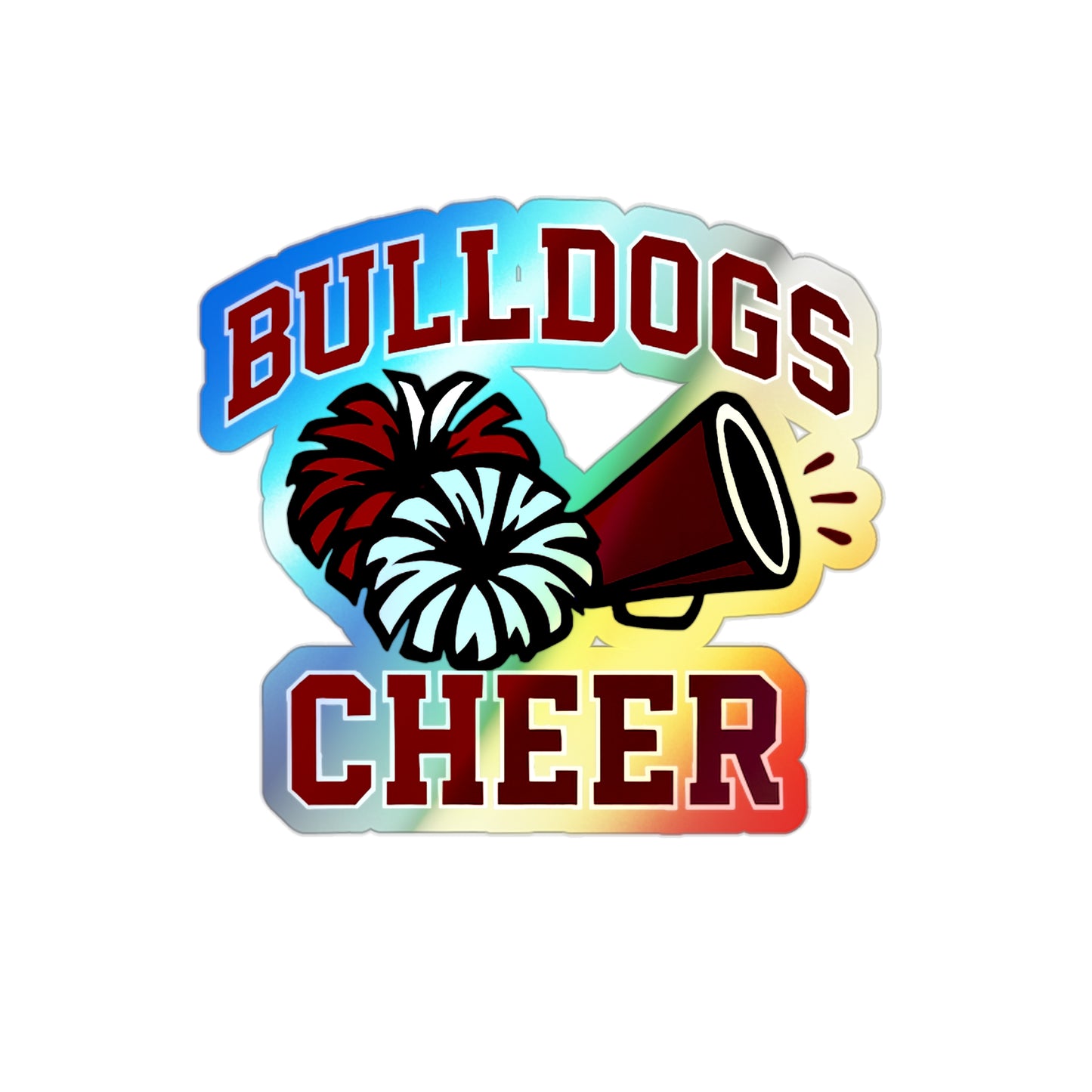 Bulldogs Holographic Die-cut Stickers