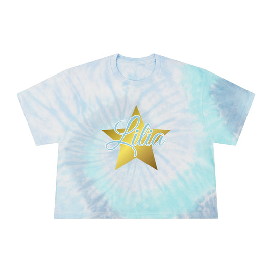 Lilia Personalized Women's Tie-Dye Crop Tee