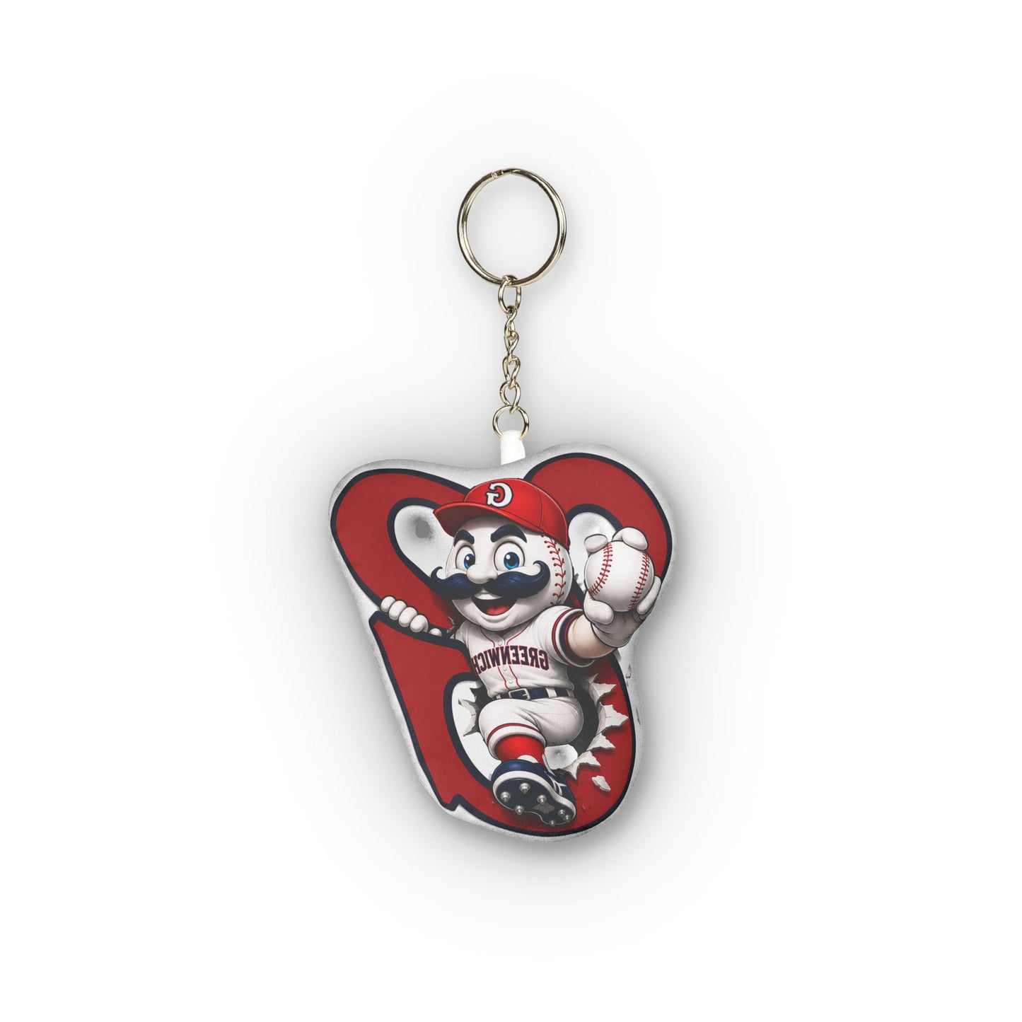 Custom Mascot Heart Mini Plush Keychain – Personalized Team Spirit Accessory