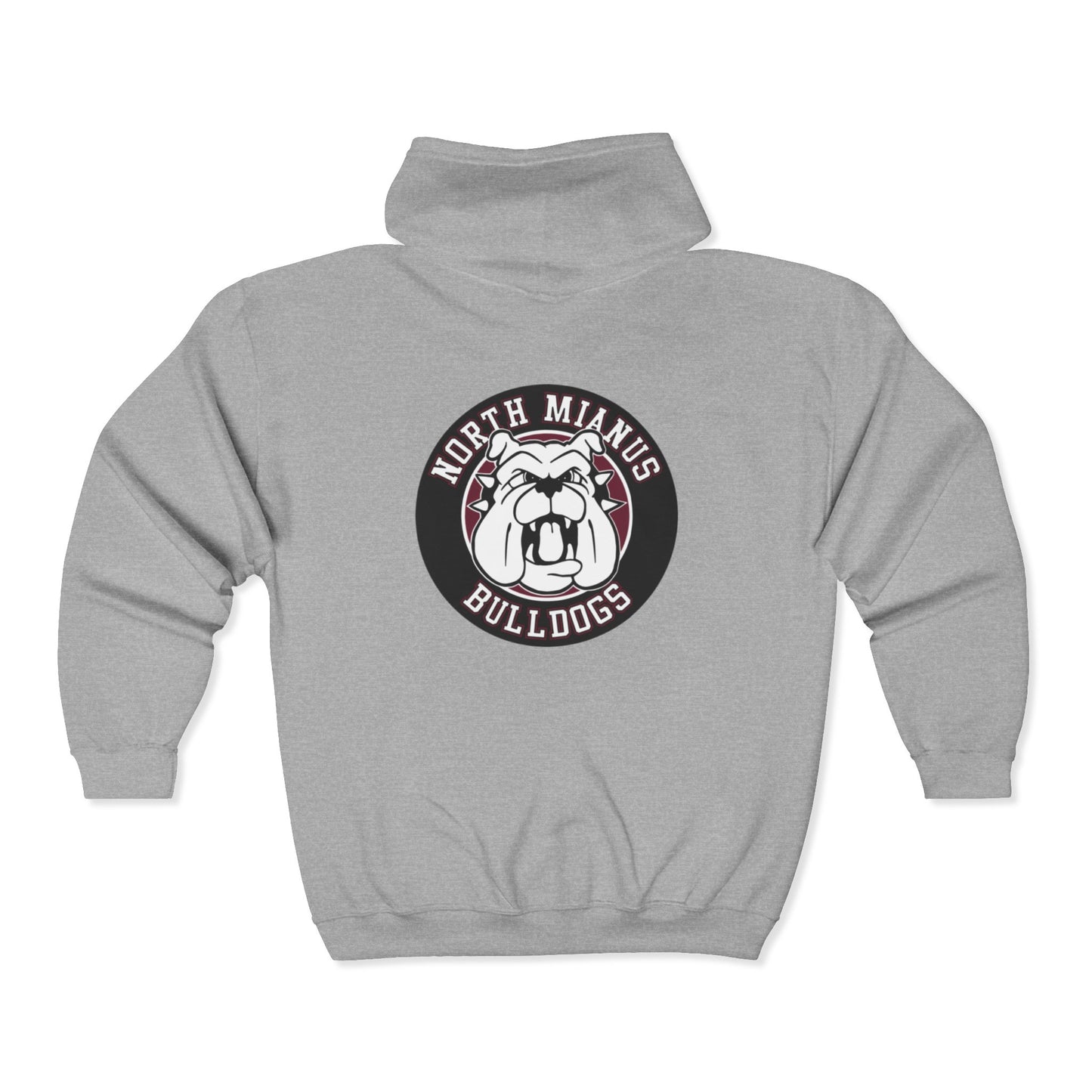 North Mianus Bulldogs Adult Unisex Heavy Blend™ Full Zip Hooded Sweatshirt