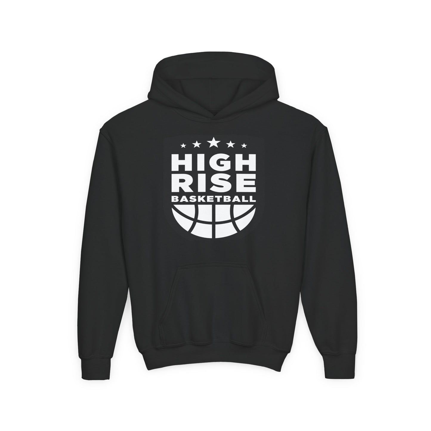 High Rise Basketball Youth Hoodie | Trendy Sportswear for Young Athletes | Perfect for Practice, Games, and Casual Wear