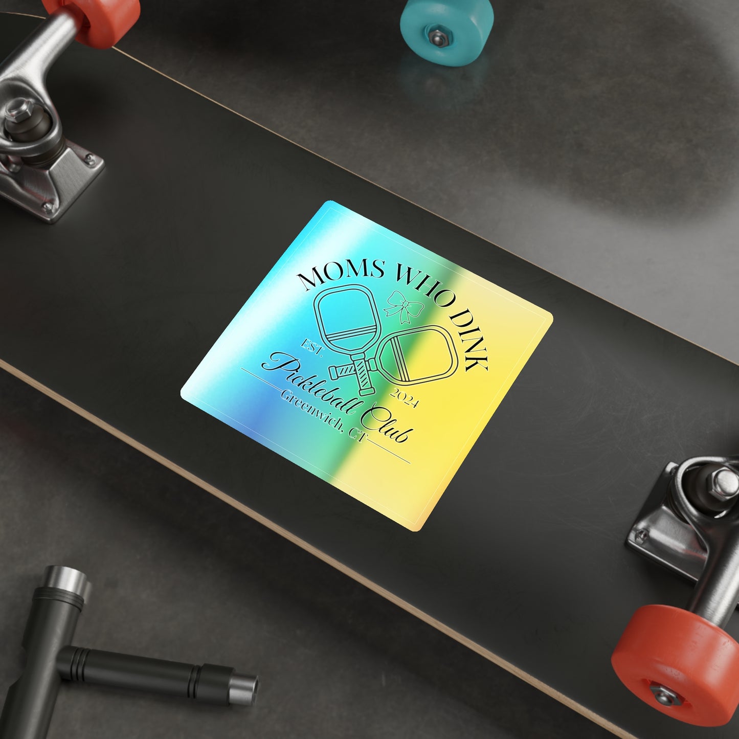 Pickleball Holographic Die-cut Stickers
