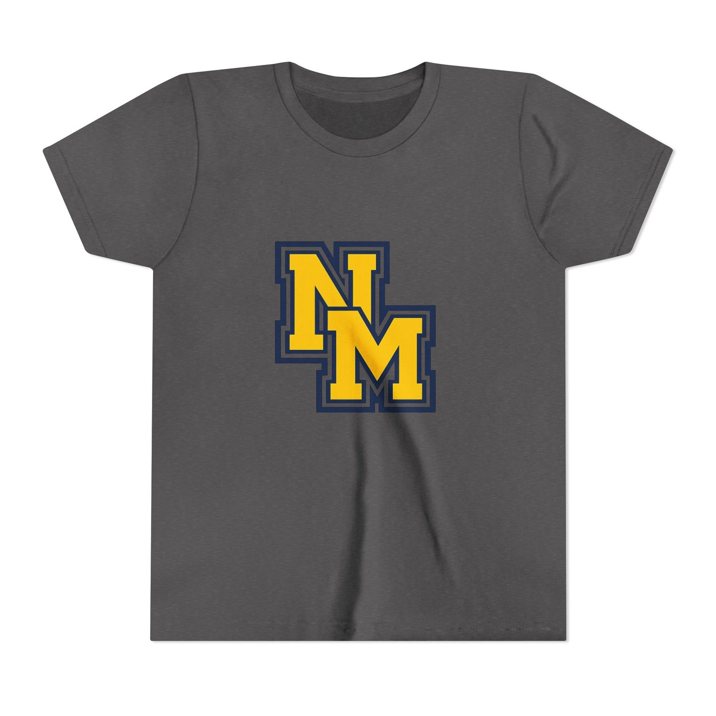 Youth Tee — Yellow NM Logo School Spirit T-Shirt