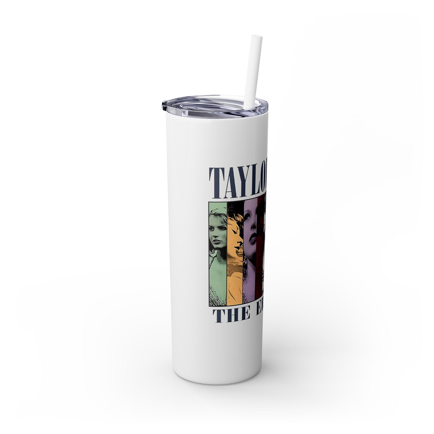 Swiftie Glitter Tumbler, Swiftie Water Bottle, Gift for Swiftie, Gift for Era Tour, TS Skinny Tumbler with Straw, 20oz