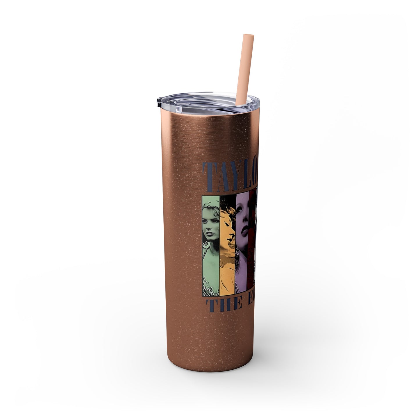 Swiftie Glitter Tumbler, Swiftie Water Bottle, Gift for Swiftie, Gift for Era Tour, TS Skinny Tumbler with Straw, 20oz