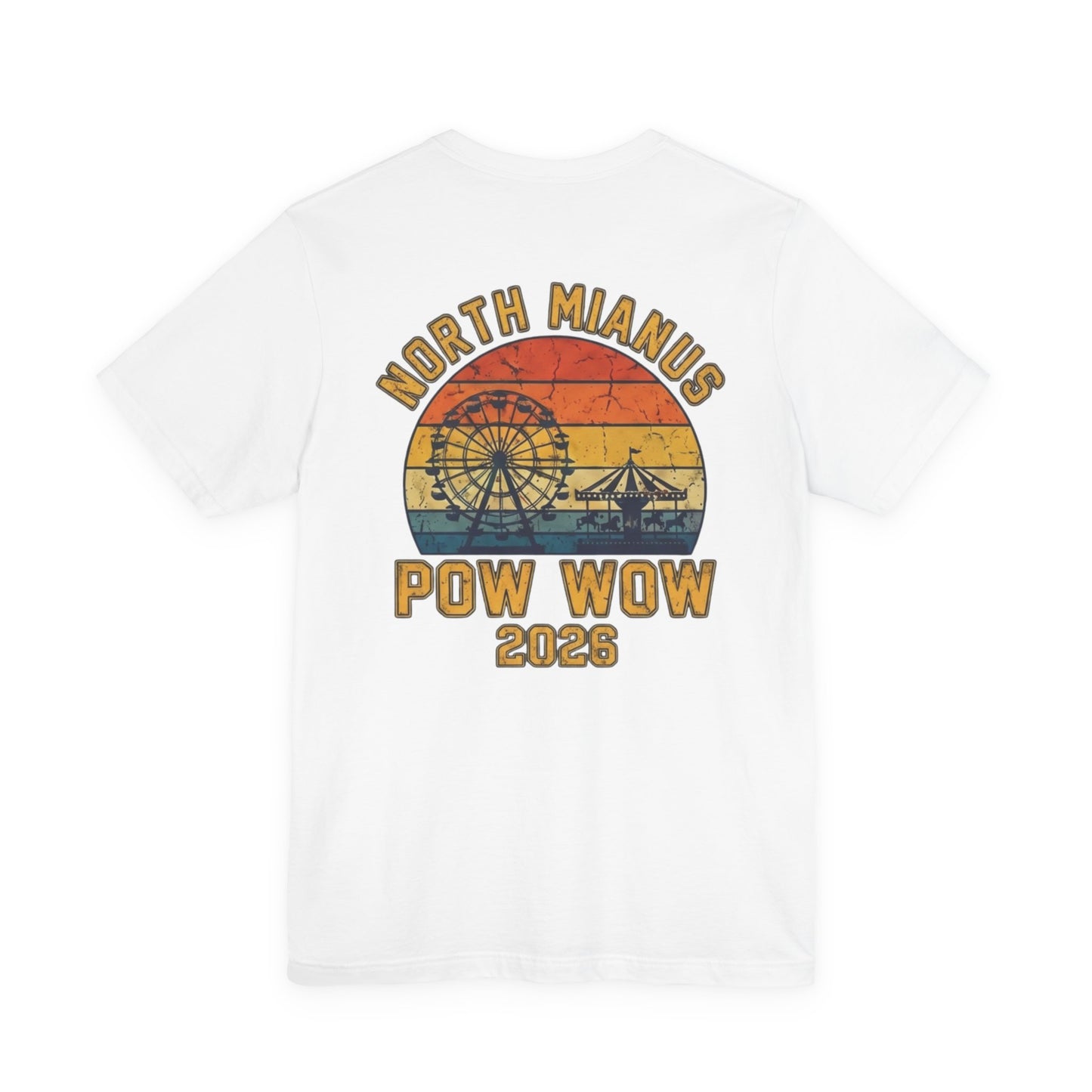 Pow Wow 2026 T-Shirt — North Mianus Vintage Sunset Tee