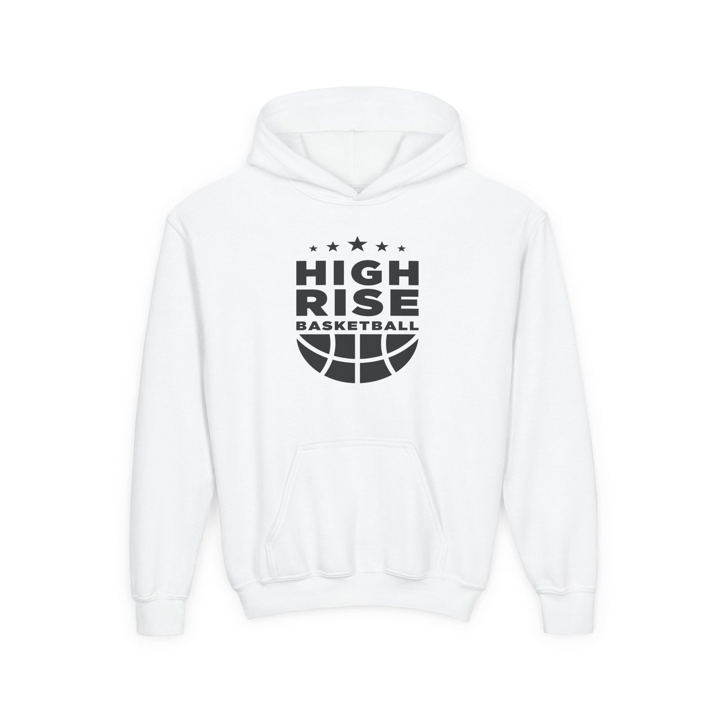 High Rise Basketball Youth Hoodie | Trendy Sportswear for Young Athletes | Perfect for Practice, Games, and Casual Wear